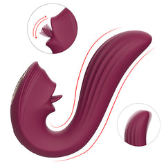 Vibrador Burgundy Tongue Vibrator - Cake Sex Shop