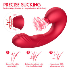 Vibrador Succionador Red Pleasures - Cake Sex Shop 2