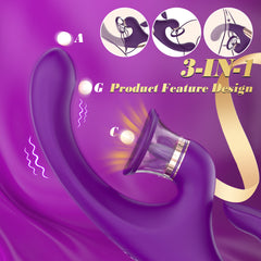 Vibrador Triple Estimulación Pump Sandra