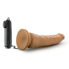 Dildo Dr. Skin Vibrating Realistic Cock With Suction Cup Mocha 8.5″ - Cake Sex Shop 2 3