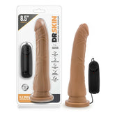 Dildo Dr. Skin Vibrating Realistic Cock With Suction Cup Mocha 8.5″ - Cake Sex Shop