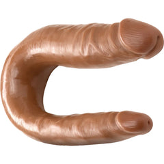 Dildo Doble Dr. Skin Mini Double Dong - Mocha - Cake Sex Shop 2 3 4