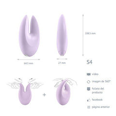 Estimulador Ovo S4 Recharge Lay On Rose - Cake Sex Shop 2