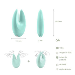 Estimulador Ovo S4 Recharge Lay On Light Blue - Cake Sex Shop 2