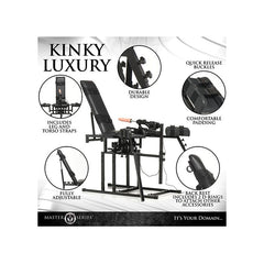 Banca Master Series Leg Spreader Obedience Chair w/Sex Machine - Cake Sex Shop 2 3 4