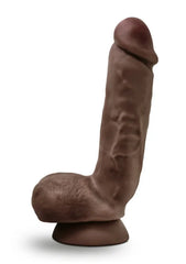 Dildo Dr. Skin Glide 8.5" Self Lubricating Dildo with Balls - Dark - Cake Sex Shop 2