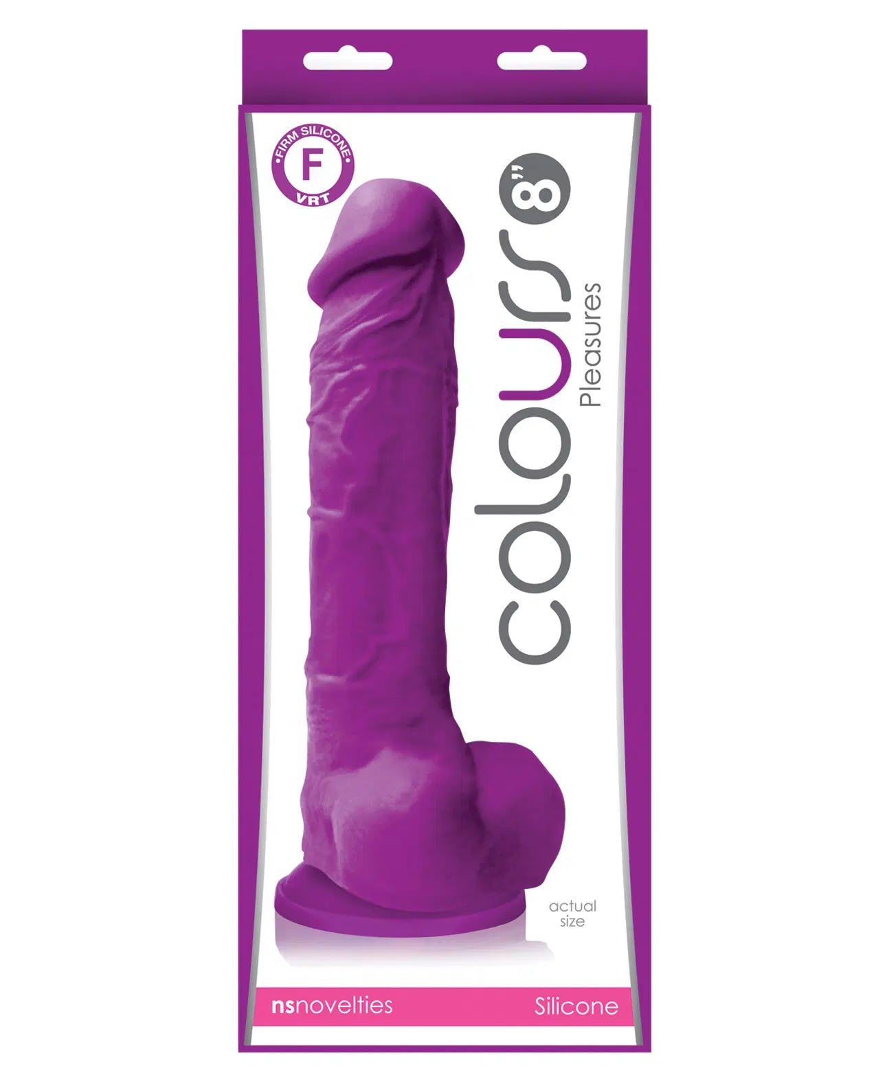 Dildo Colours Pleasures - 20 cm Dildo - Purple - Cake Sex Shop