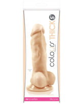 Dildo Colours - Pleasures - Thick - 13 cm Dildo - White - Cake Sex Shop