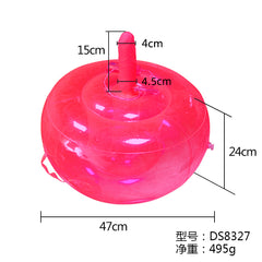 Inflable Bouncing Pink Sex Dildo - 15 cm - Cake Sex Shop 2