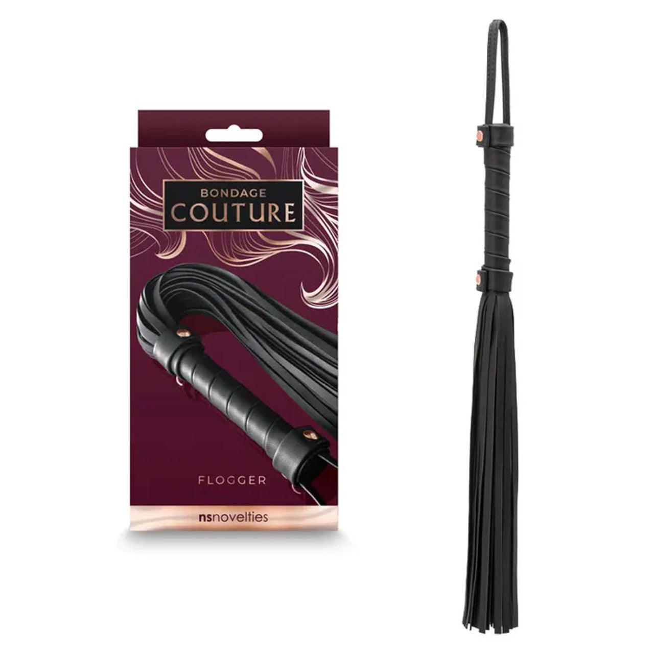 Azotador Bondage Couture Flogger Black - Cake Sex Shop