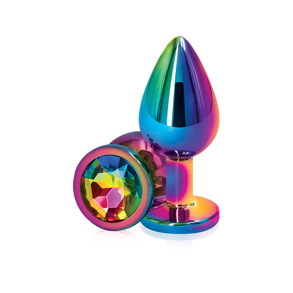 Plug Rear Assets Multicolor Rainbow- Medium - Cake Sex Shop