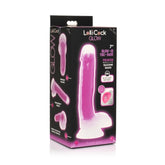 Dildo Lollicock Glow in the Dark with Balls - 18 cm