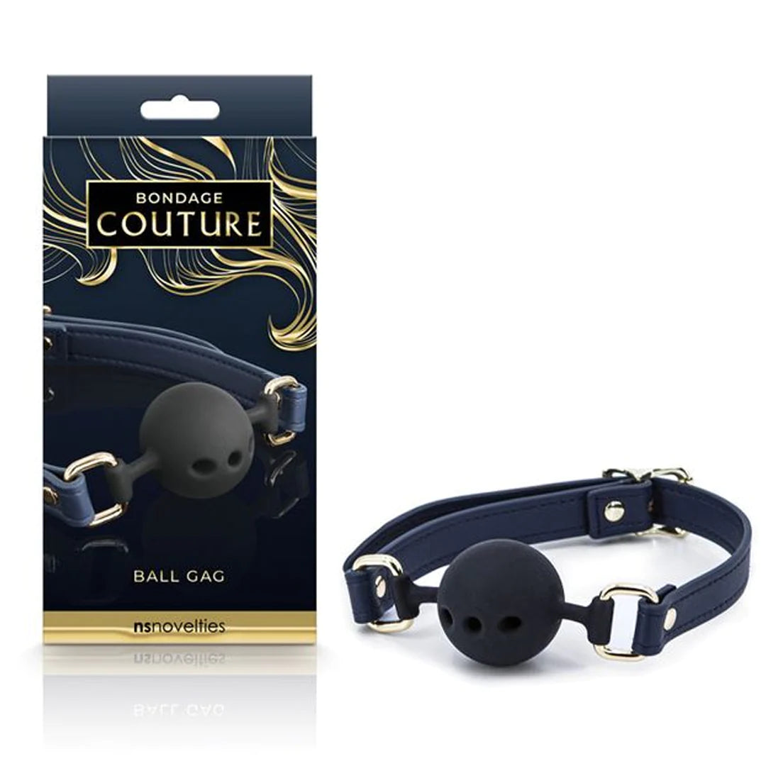 Mordaza Bondage Couture Ball Gag Blue - Cake Sex Shop