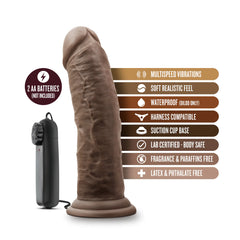Dildo Dr. Skin Dr Joe 8" Vibrating Cock - Chocolate - Cake Sex Shop 2