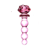 Dildo Pink Glass Flower Beads - 14 cm - Cake Sex Shop