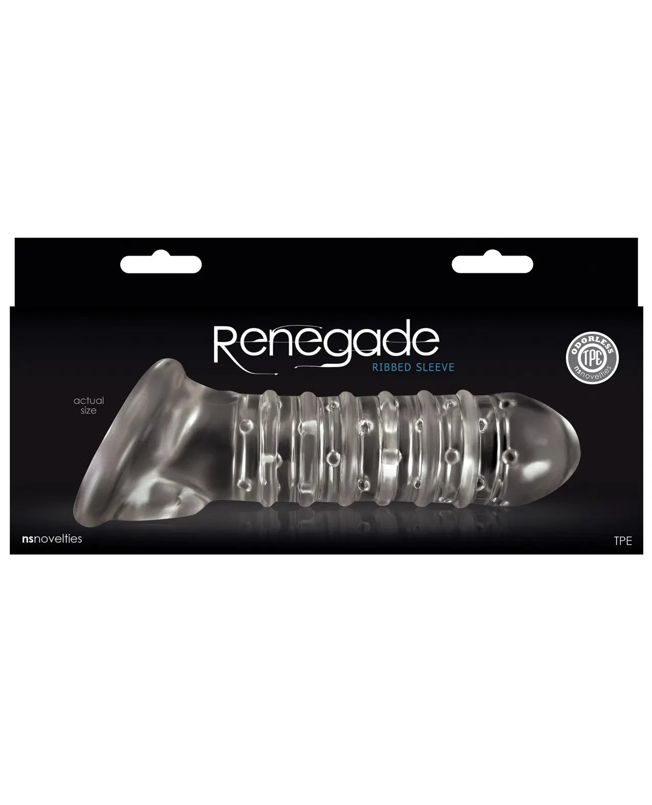 Extensión Renegade – Ribbed Sleeve – Clear - Cake Sex Shop