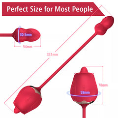 Vibrador Rose Pro Licking + Bullet - Cake Sex Shop 2 3
