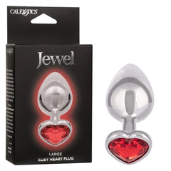 Plug Anal Jewel Ruby Heart Plug - Large - Cake Sex Shop