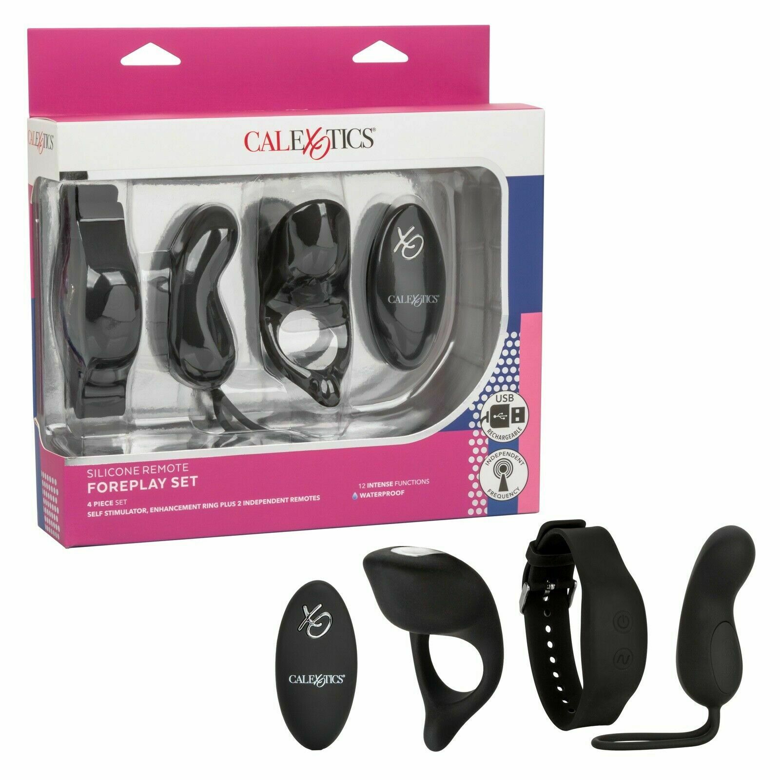 Set Anillo Silicone Remote Foreplay Set - Cake Sex Shop