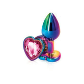 Plug Rear Assets Multicolor Heart Pink - Mediano - Cake Sex Shop