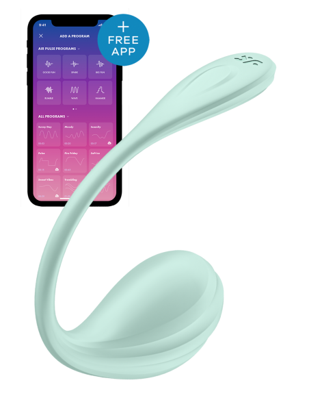 Vibrador Satisfyer Smooth Petal Connect App – Mint - Cake Sex Shop