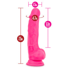 Dildo Ruse Hipnotize - Hot Pink - 19 cm - Cake Sex Shop 2 3 4