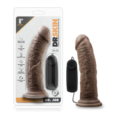 Dildo Dr. Skin Dr Joe 8" Vibrating Cock - Chocolate - Cake Sex Shop
