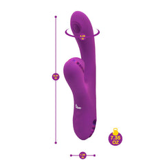 Vibrador Dazzle Berry Rechargeable Thumping and Suction Rabbit - Cake Sex Shop 2