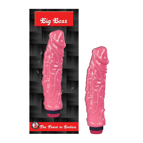 Dildo Big Boss-Pink Jelly Vibrating Dildo - Cake Sex Shop