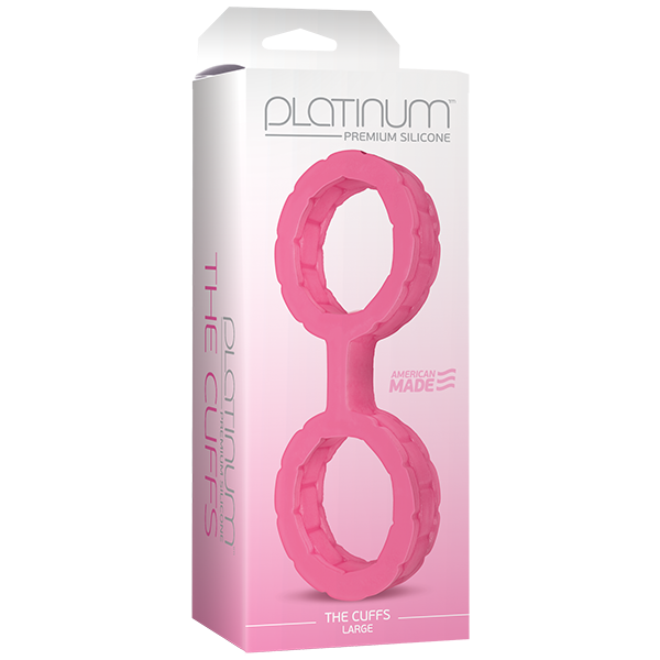 Esposas The Cuffs Large Pink - Platinum Premium Silicone - Cake Sex Shop
