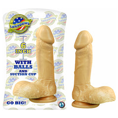 Dildo Lifeforms With Balls And Suction Cup 6″-White - Cake Sex Shop