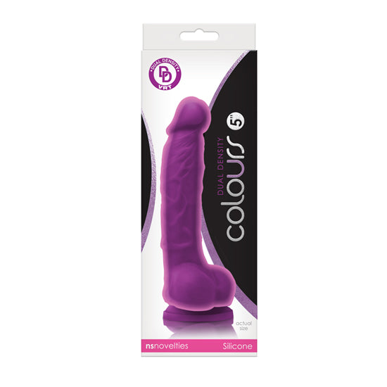 Dildo Colours Dual Density - 13 cm - Purple - Cake Sex Shop