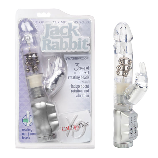 Vibrador Waterproof Jack Rabbit 3 Rows - Silver - Cake Sex Shop