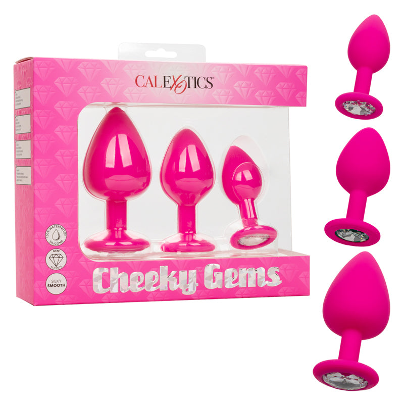 Set Plug Anal Cheeky Gem - Pink - Cake Sex Shop