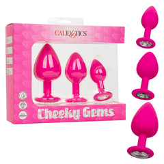 Set Plug Anal Cheeky Gem - Pink - Cake Sex Shop