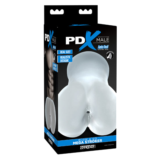 Masturbador PDX Male Blow and Go Mega Stroker – Clear - Cake Sex Shop