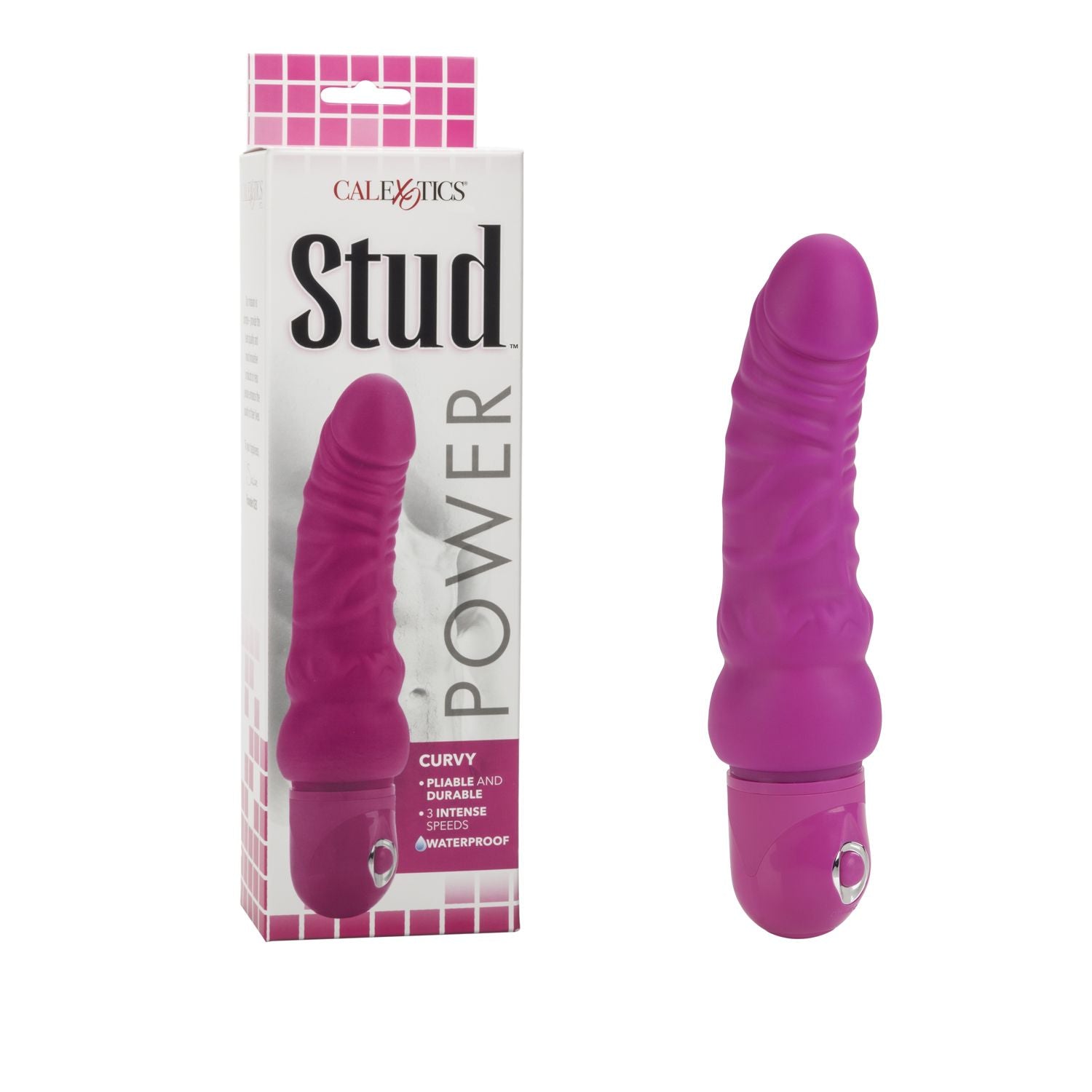 Dildo Power Stud Curvy - Pink 6.75" - Cake Sex Shop