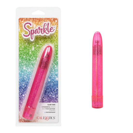 Vibrador Sparkle Slim Vibe - Pink - Cake Sex Shop