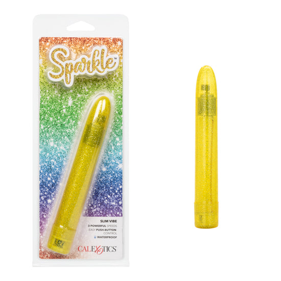 Vibrador Sparkle Slim Vibe - Yellow - Cake Sex Shop