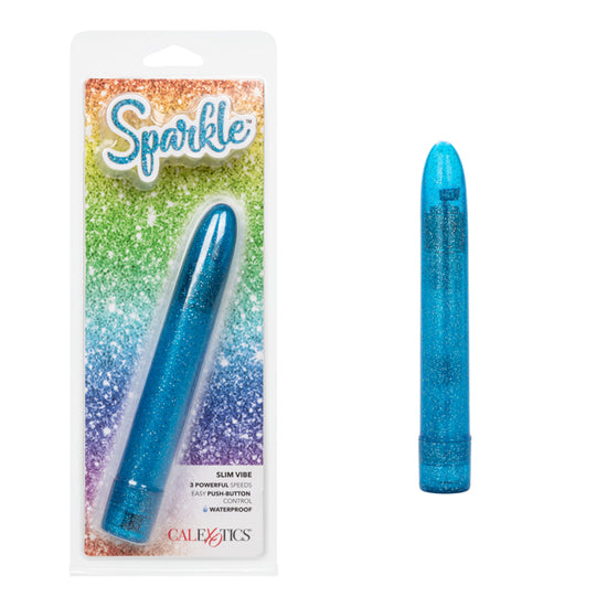 Vibrador Sparkle Slim Vibe - Blue - Cake Sex Shop