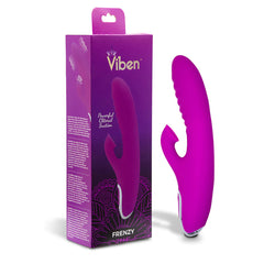 Vibrador Frenzy – Rabbit Vibe with Clitoral Suction – Berry - Cake Sex Shop