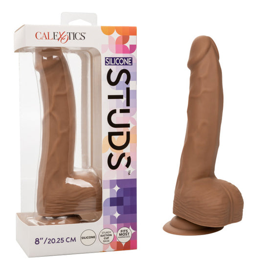 Dildo Silicone Studs 8" Brown - Cake Sex Shop