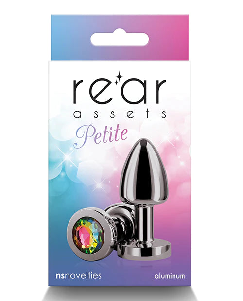 Plug Anal Rear Assets - Petite - Gunmetal - Rainbow - Cake Sex Shop