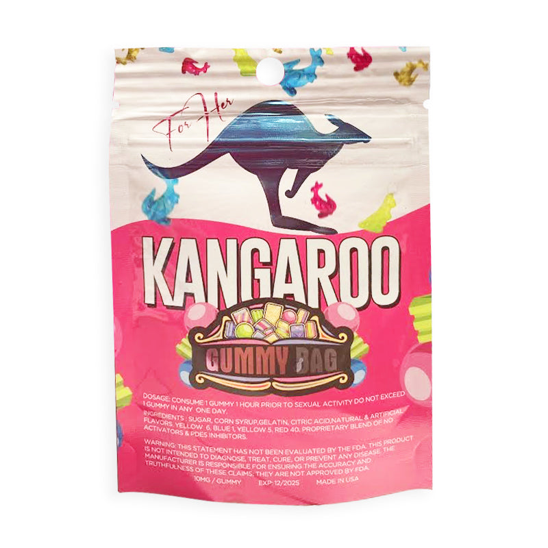 Estimulante Kangaroo Gummy Pink 1Ct - Cake Sex Shop