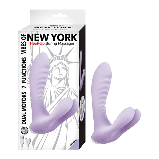 Vibrador Vibes Of New York Heat-Up Bunny Massager-Lavender - Cake Sex Shop