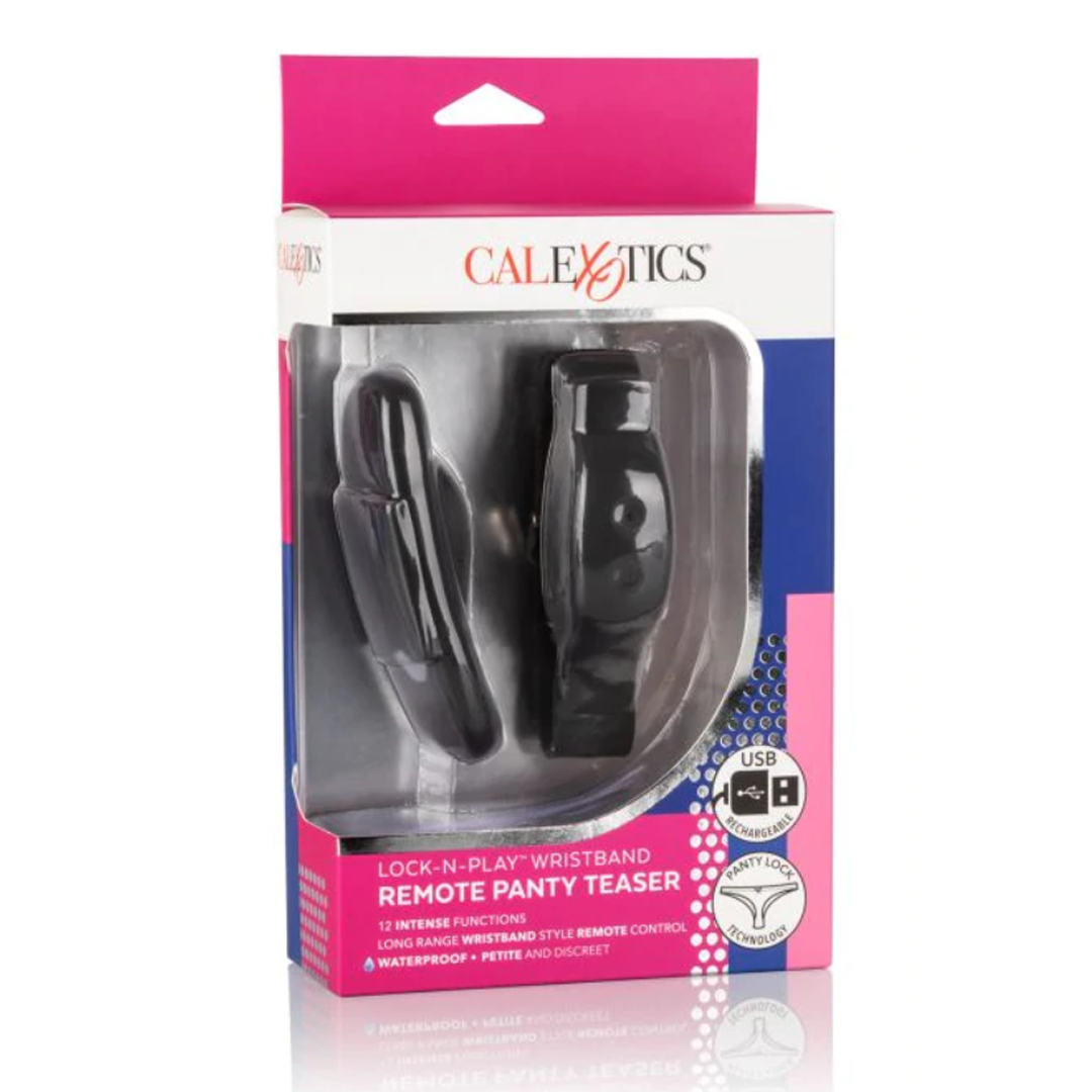 Vibrador Lock-N-Play Wristband Remote Panty Teaser Black - Cake Sex Shop