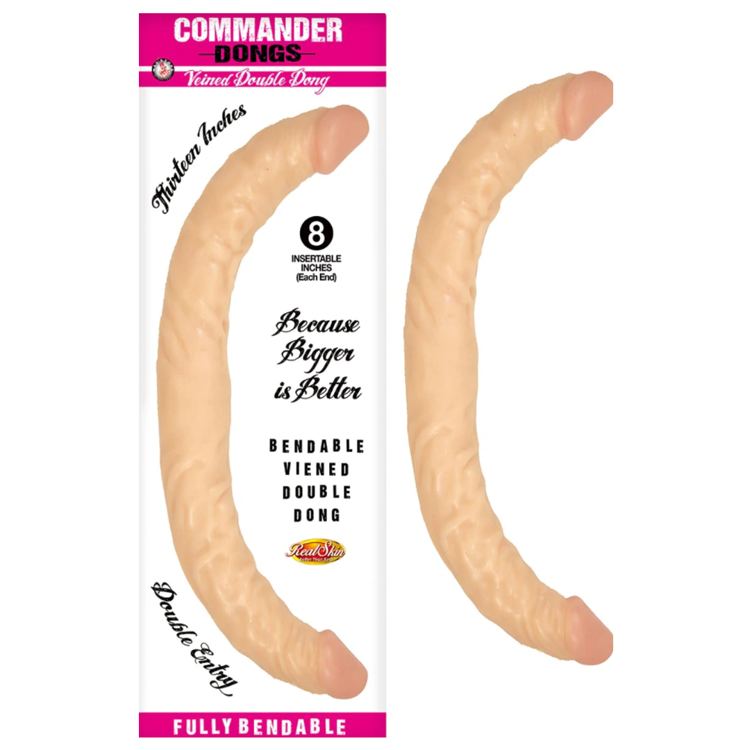 Dildo Doble Commander Dongs Veined Double Dong - Cake Sex Shop