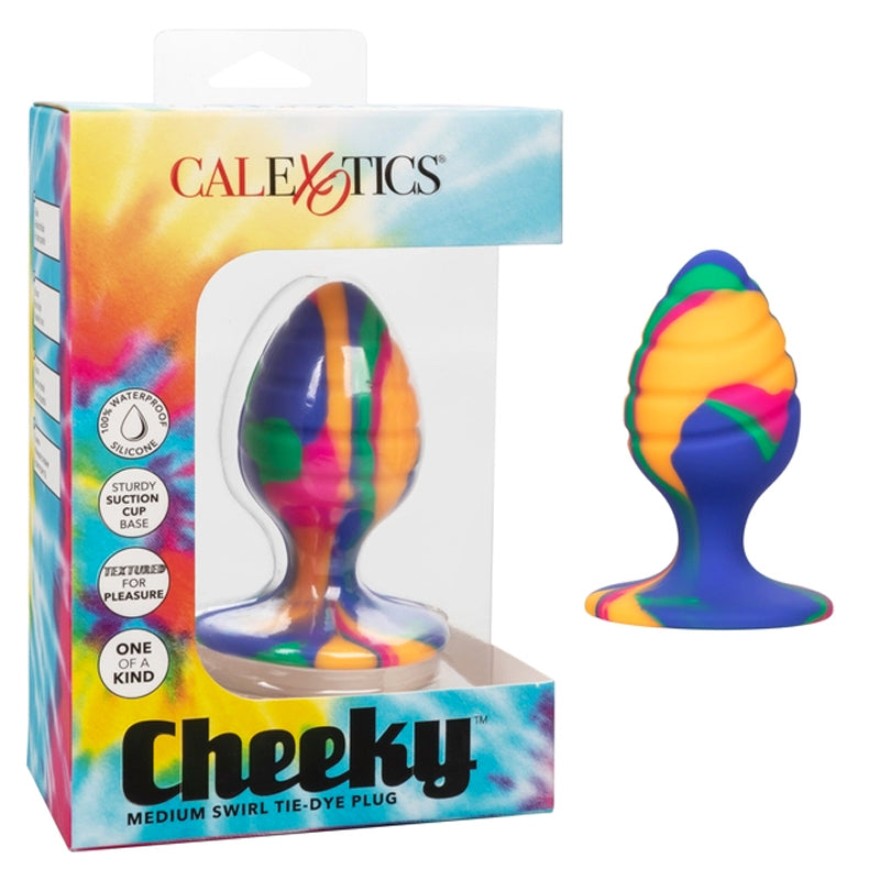 Plug Anal Cheeky Med Swirl Tie-Dye Plug - Cake Sex Shop