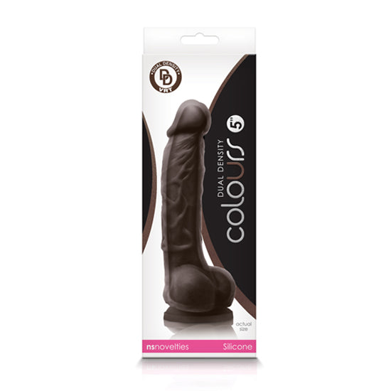 Dildo Colours Dual Density - 13 cm Dildo - Dark Brown - Cake Sex Shop 2