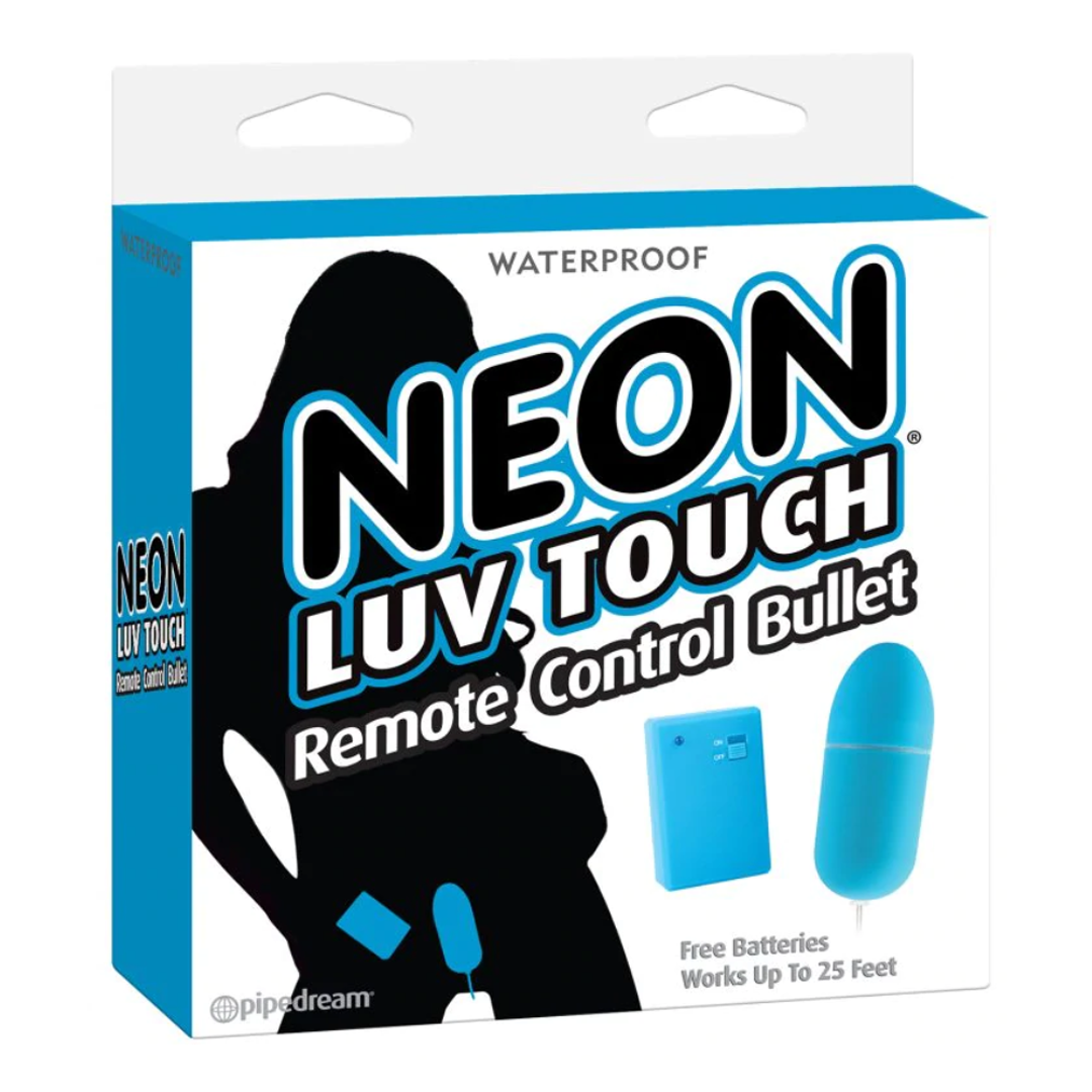 Vibrador Neon Luv Touch Remote Control Bullet - Blue - Cake Sex Shop